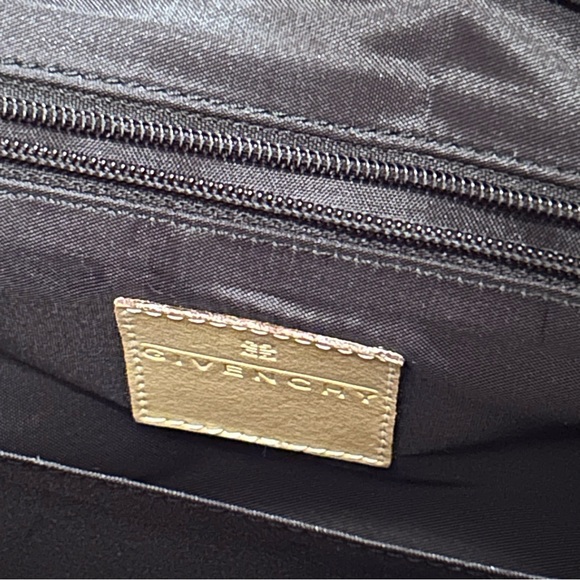 Givenchy EUC Authentic Pink Beige Diamond Pattern Canvas Leather Trim Handbag - Picture 7 of 16